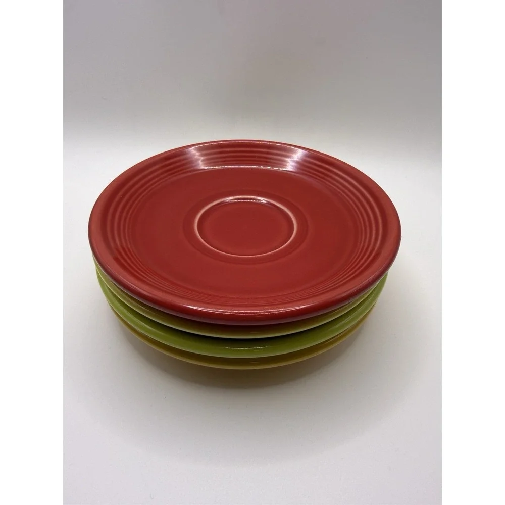 Lot of 4 Fiestaware Saucer Plates 6